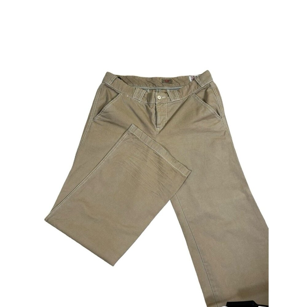 Free People Flare Pants Size 30‎ 1970 Tan Beige 32" Inseam
